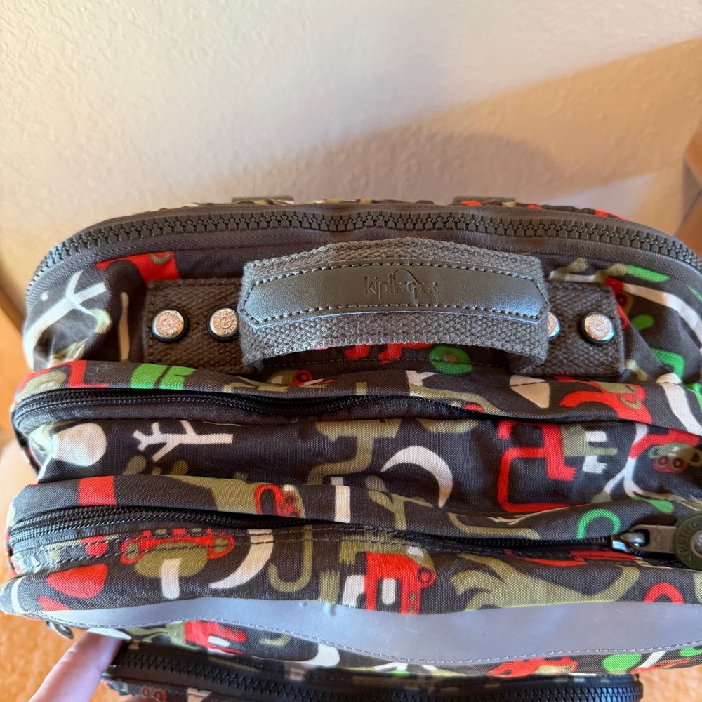 Kipling Multicolor Monkey Printed Computer Backpack - Picture 7 of 10